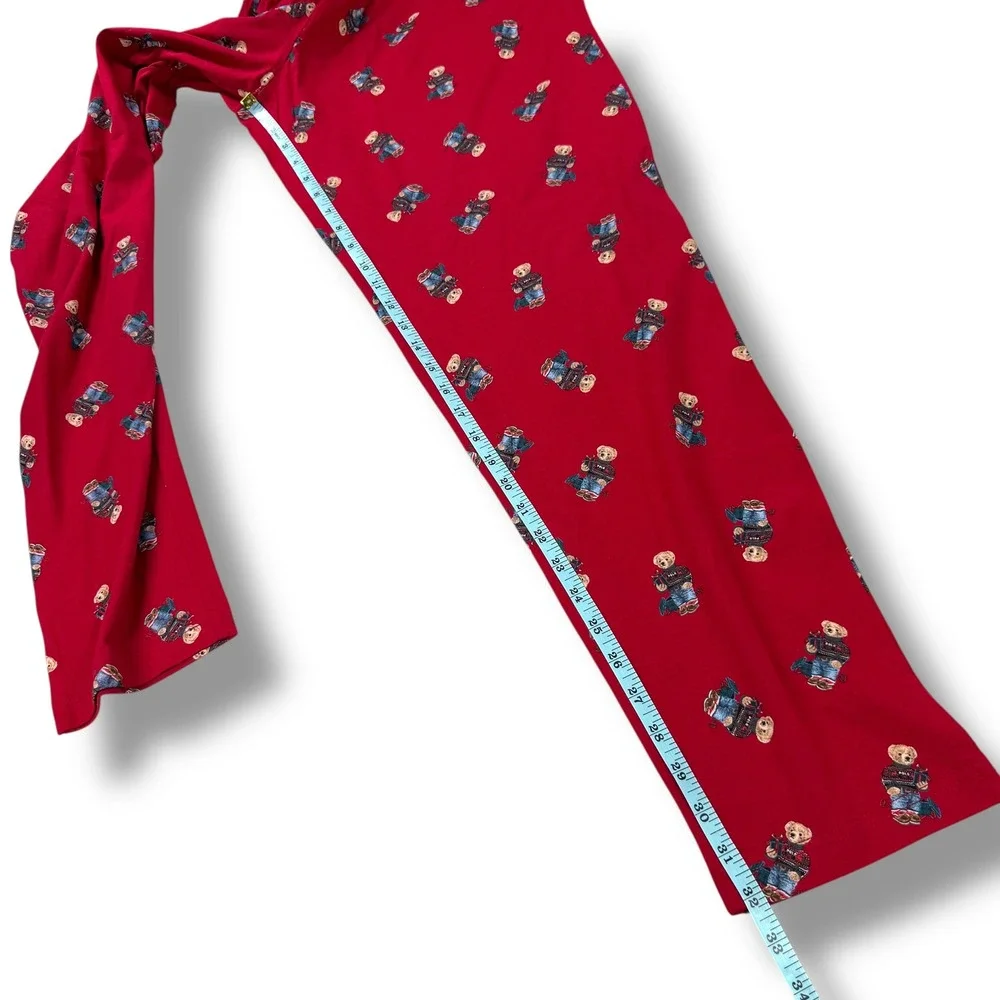 Polo Ralph Lauren Mens Polo Bear Cotton Pajama Pant Size‎ Large L Red